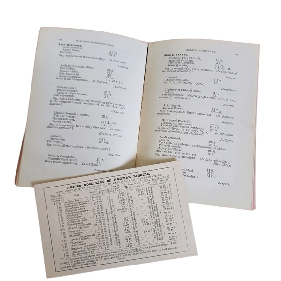 ANTIQUE x WM R WARNER'S Therapeutic Reference Book small hardback circa 1890 - Picture 7 of 16